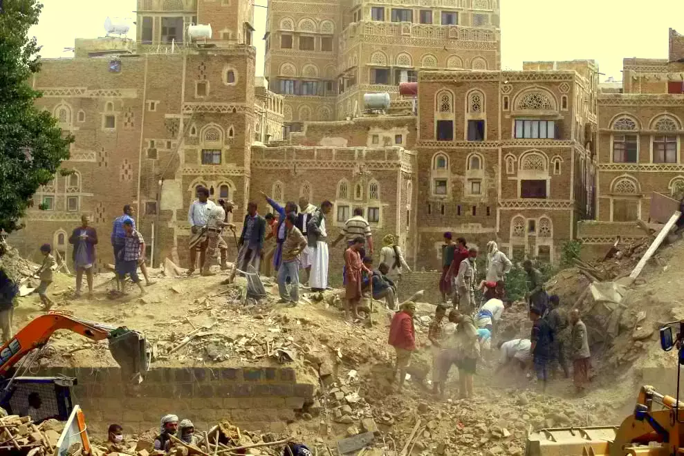Yemen, gli effetti di vecchi bombardamenti sauditi
